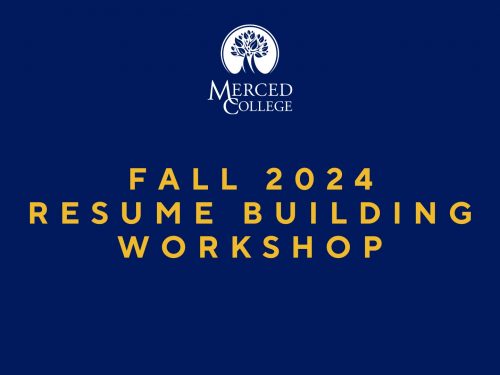Cv Building Workshops Resume Workshop - Merced College