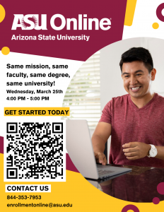 ASU Online Webinar Flyer