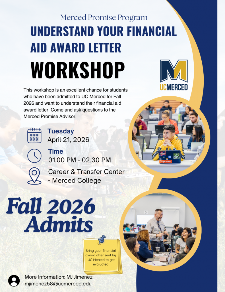 Uc Merced Workshop Flyer - Understand Your Financial Aid Award Letter